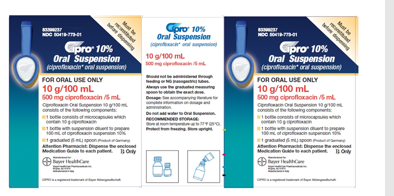 CIPRO Oral Suspension 10% (500mg/5ml) 100ml
